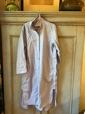 COS Light Blue Button-Front Shirt Dress